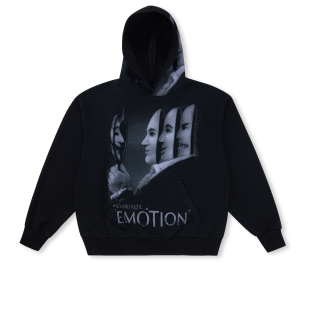 EK 镜子中的两面性印花男女同款2025秋季新款帽衫连帽薄绒卫衣