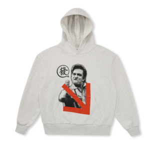 EK 我大发印花连帽卫衣2025新款秋冬美式薄绒男女同款情侣帽衫