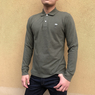 L码Brooks Brothers布克兄弟男士经典款长袖polo衫纯色棉打底衫