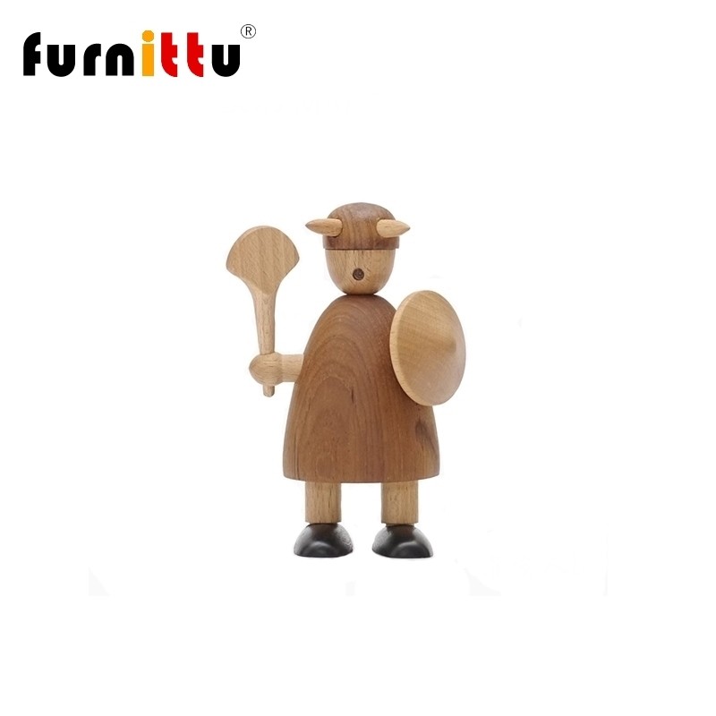 furnittu创意设计师摆件 jacob jensen wooden viking 维京海盗 - 实物图