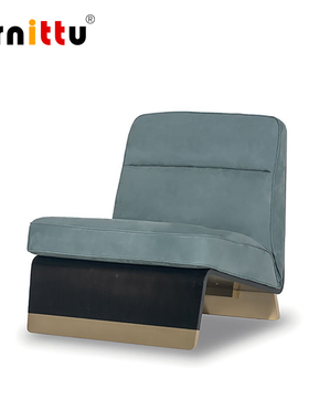 furnittu创意设计师家具意式客厅阳台休闲GRETA/格雷塔真皮沙发椅