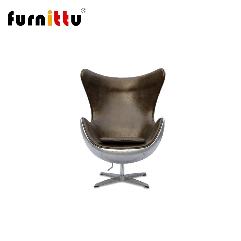 furnittu工业风 设计师家具 spitfire egg chair蛋椅 铝皮沙发椅