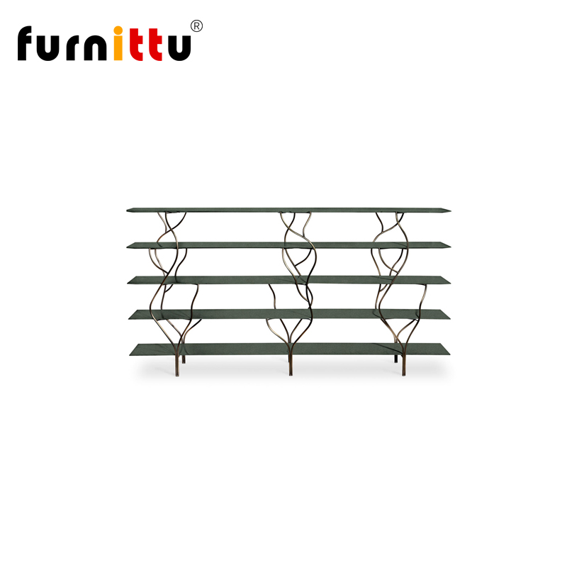 furnittu简约金属/布艺书架