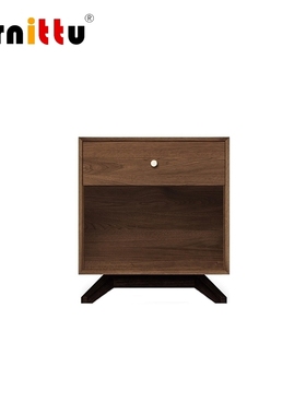 furnittu北欧实木 设计师家具 astrid nightstand单抽储物床头柜