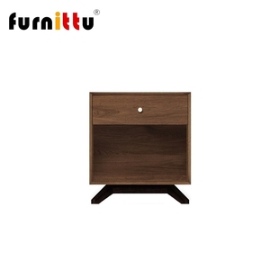 furnittu北欧实木 设计师家具 astrid nightstand单抽储物床头柜