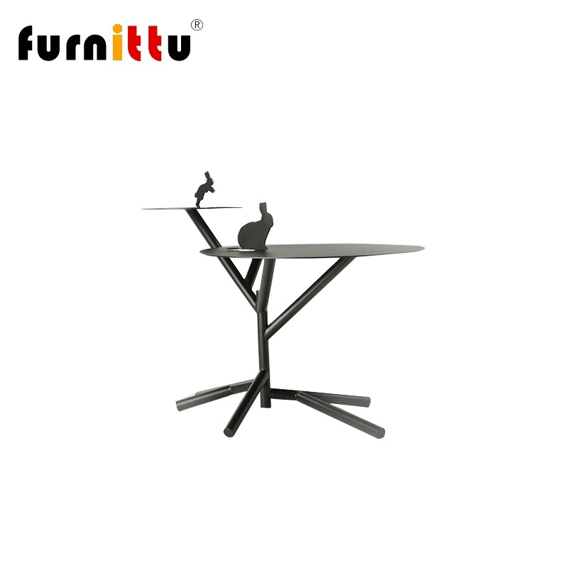 furnittu原创设计师家具 bird table小鸟桌 金属边几角几个性边桌