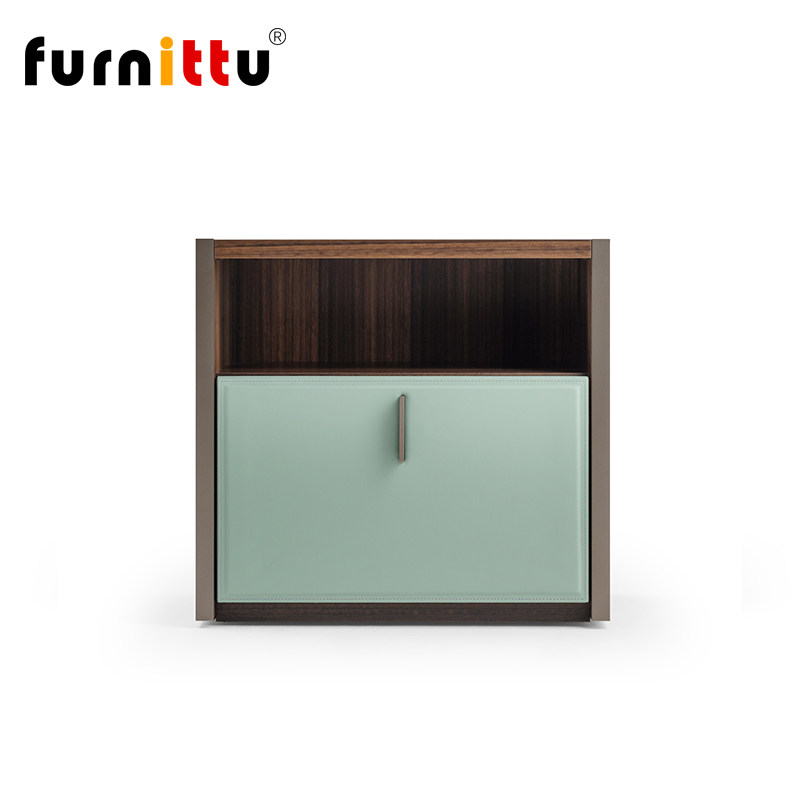 furnittu设计师家具北欧样板间主卧实木Vendome comodino床头柜