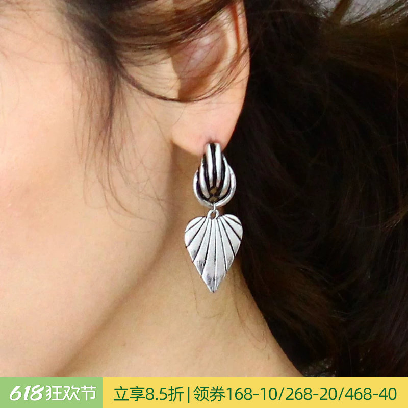 OSEWAYA耳夹女气质复古个性无耳洞大耳环高级感轻奢新款心形耳饰