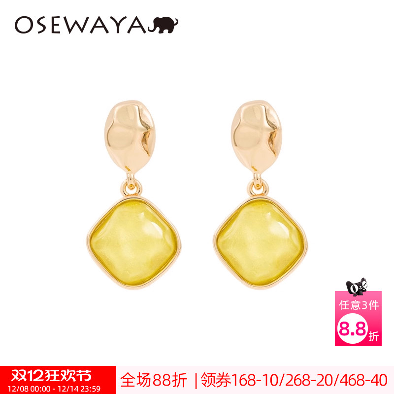 osewaya甜美多巴胺925银针耳钉