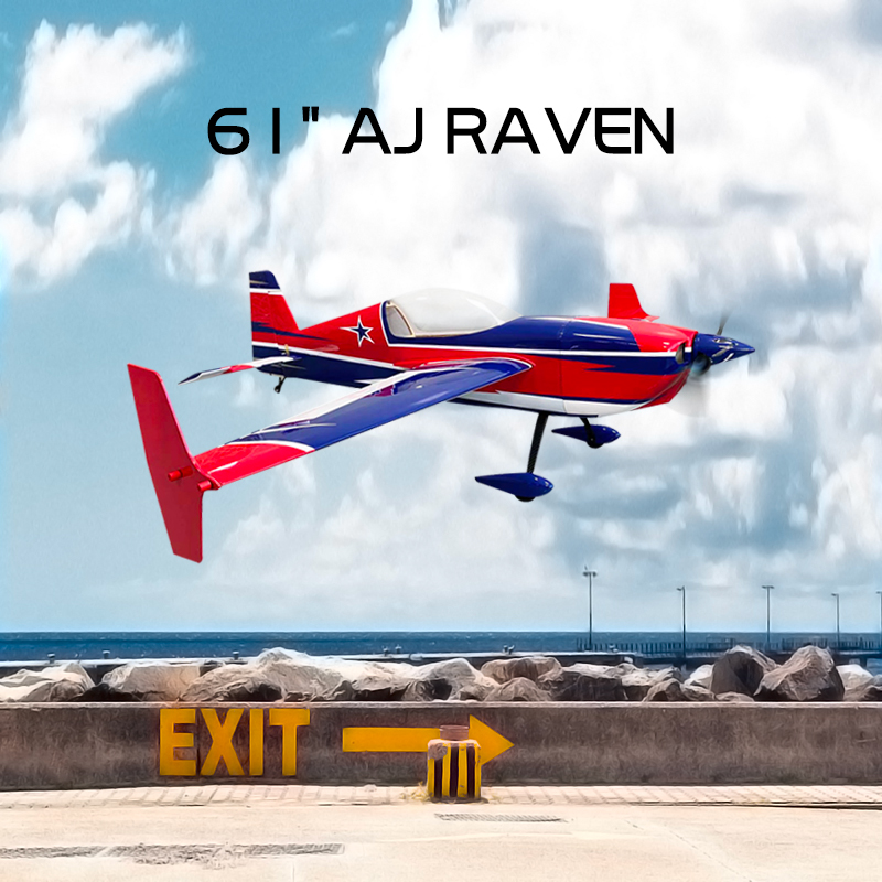 朗宇OMPHOBBY 美国AJ61寸 乌鸦 Raven 轻木飞机 3D花式飞行