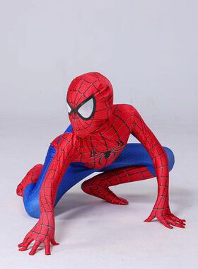 蜘蛛侠衣服儿童连体紧身衣男孩套装纳米战衣万圣节男童演出cos服
