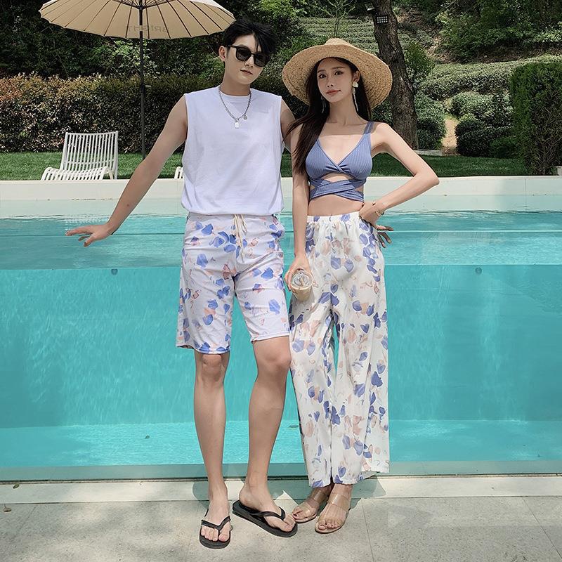 情侣泳衣女三件套分体裙式比基尼遮肚显瘦度假性感聚拢仙女范泳衣