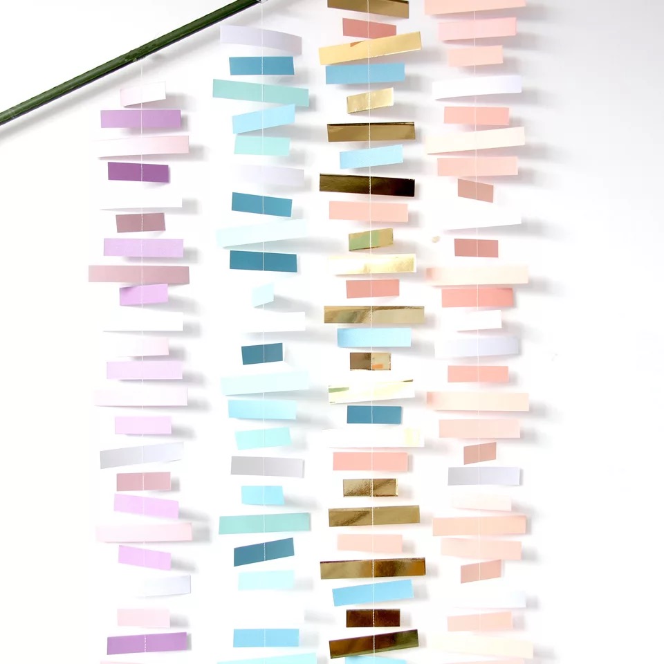 生日派对装饰拉花拉旗房间装饰 长方形彩色拉花商铺橱窗挂件吊饰