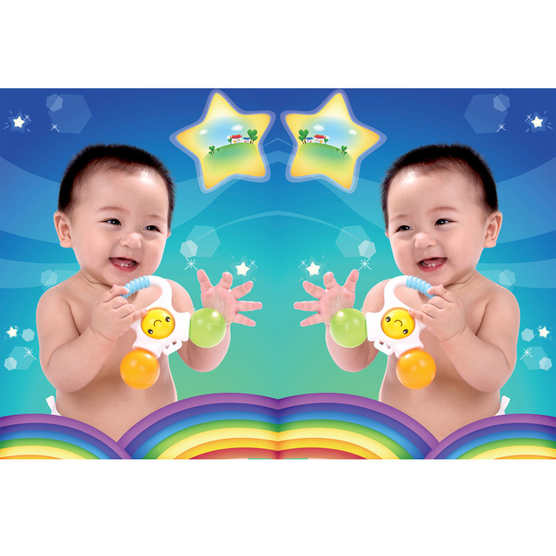 好看的萌娃图片宝宝海报助孕胎教照片备孕挂画婚房龙凤胎婴儿画报