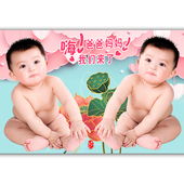 年画娃娃送子图宝宝画报墙贴备孕男女龙凤胎海报求子金童玉女助孕