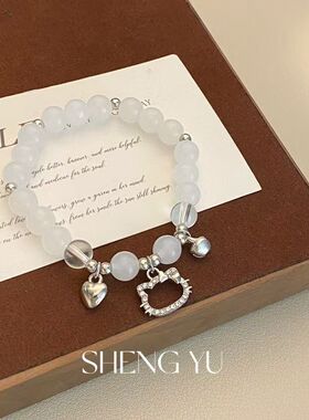 新中式森系蝴蝶水晶手链女