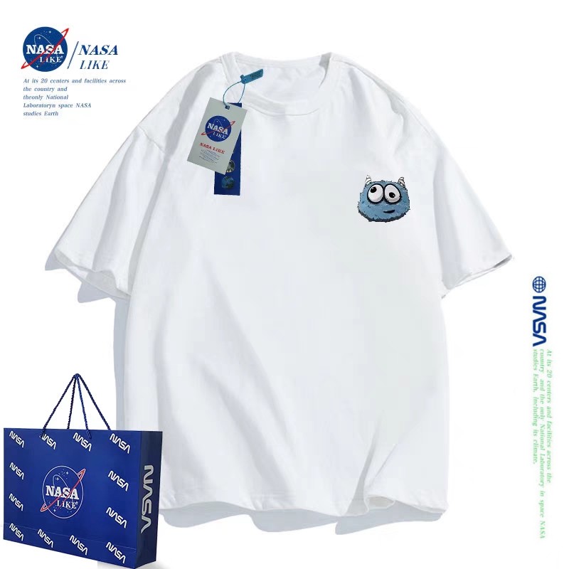 NASA联名丑丑怪男女童短袖t恤纯棉夏季儿童中大童潮牌亲子装上衣