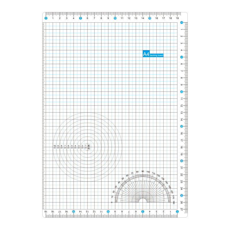 horn/号角方格多功能垫板作业垫a4学生垫板小学生写字透明考试专用垫子工作垫复写板a5美工手工手绘图垫板