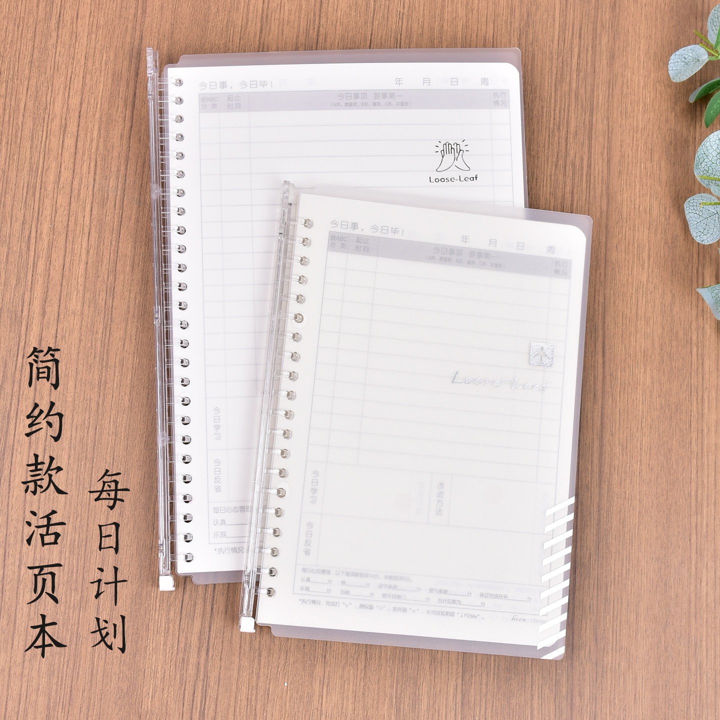 A5B5每日计划简风活页笔记本子