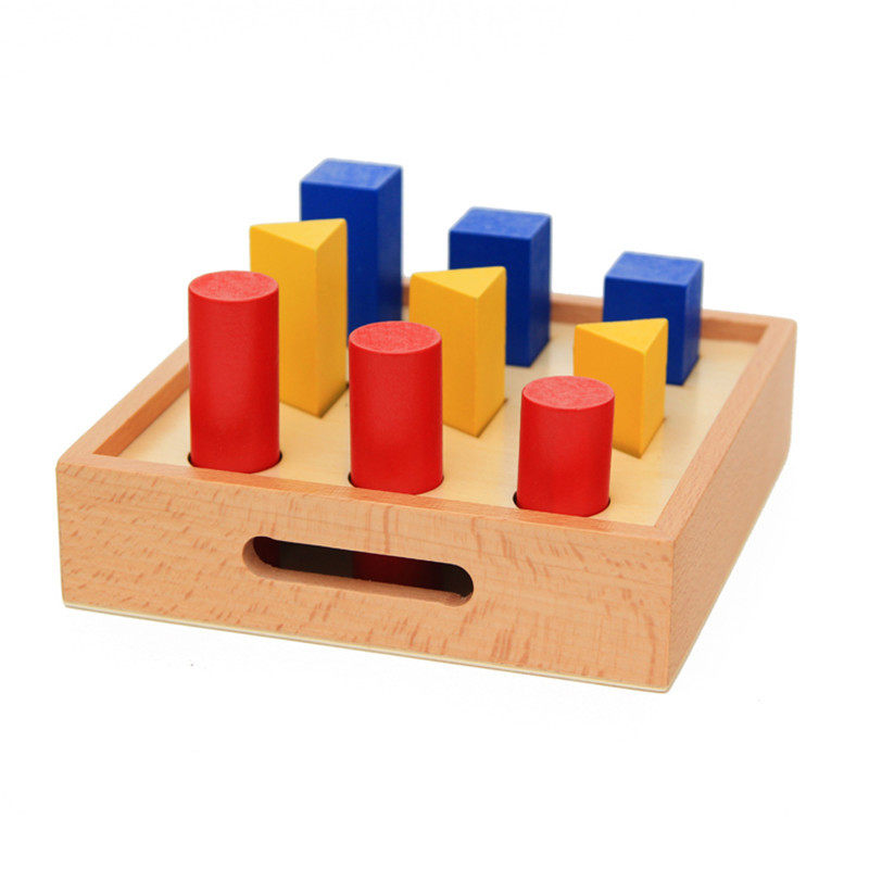 蒙氏几何体支柱儿童感官类教具幼儿园早教专业版蒙台蒙特梭利玩具