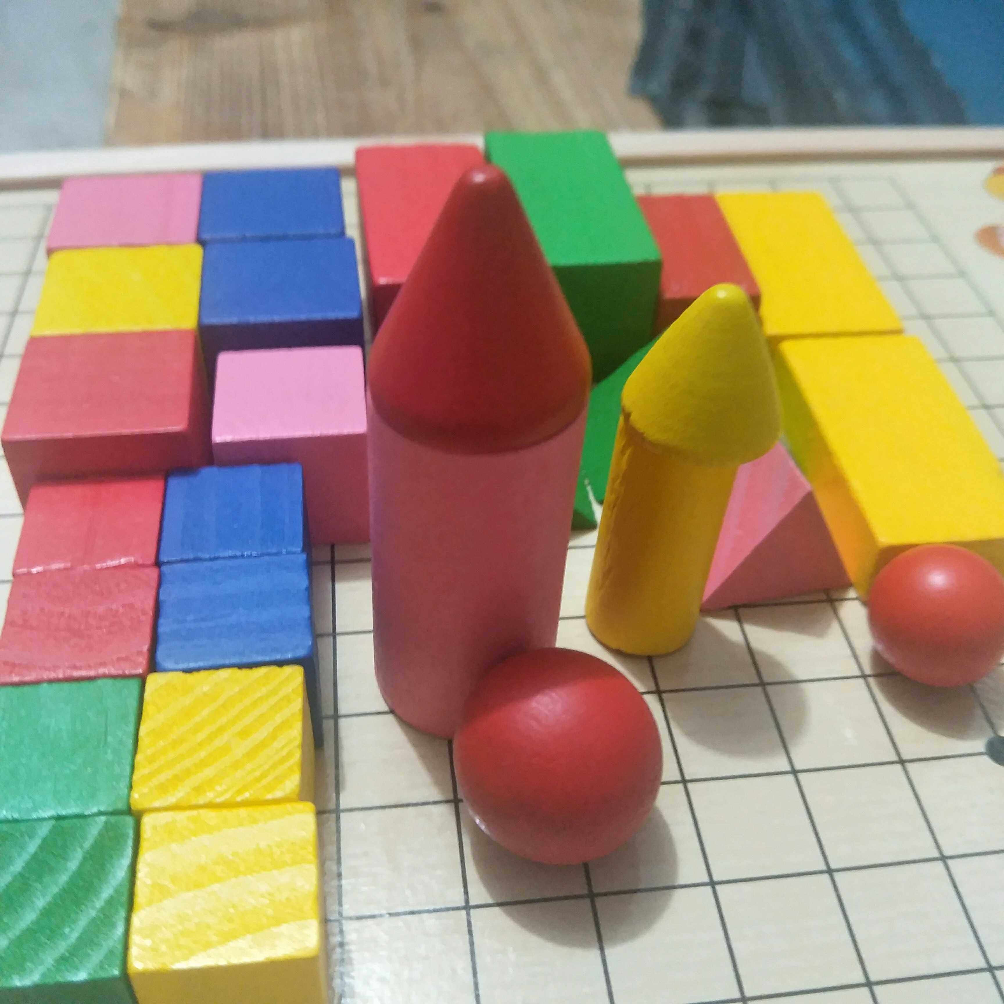 几何体圆片三角形正方体长方体圆柱体形状积木颗粒教玩具一年级