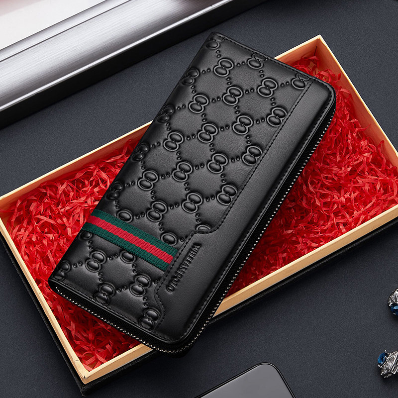 英皇保罗钱包男长款2021新款真皮大容量高档皮夹多功能钱夹手包潮