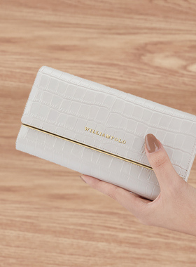 英皇保罗钱包女长款2025新款鳄鱼纹手包女士银包高档真皮卡包皮夹