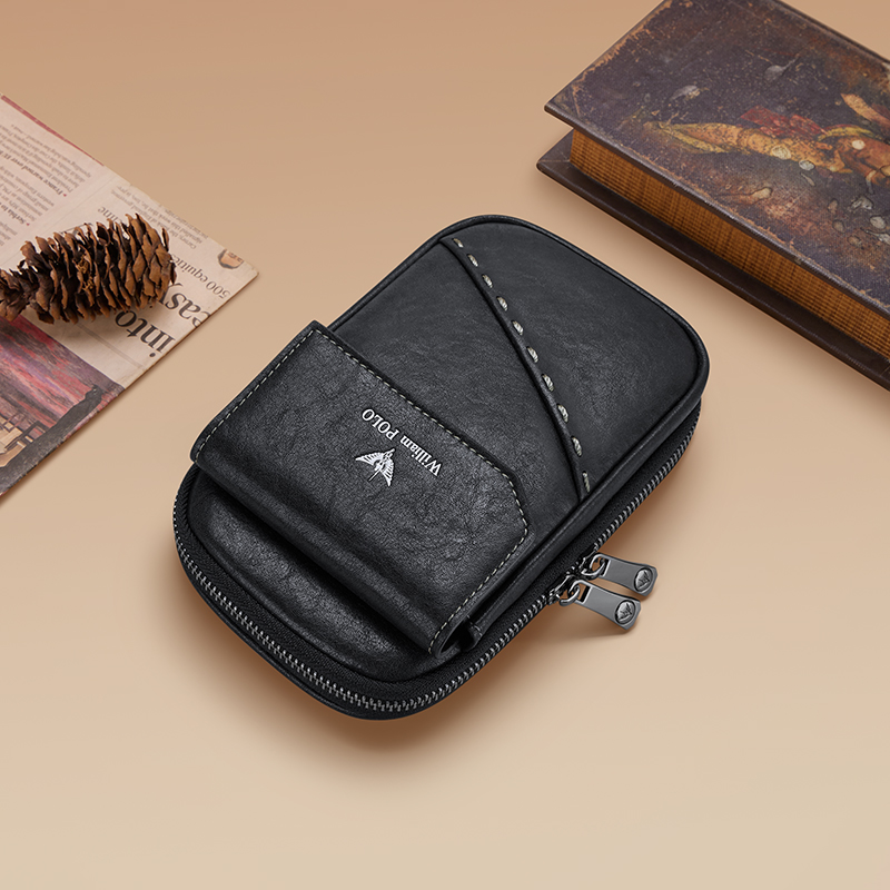 英皇保罗真皮男包单肩商务休闲