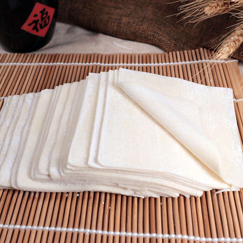 超薄馄饨皮云吞皮耐煮宝宝新鲜无碱馄饨皮饺子皮馄饨皮 1000g