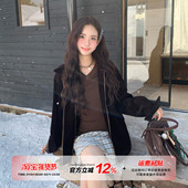 橘子树在哪儿美式 清仓价 复古灯芯绒外套女秋纯棉拉链夹克上衣