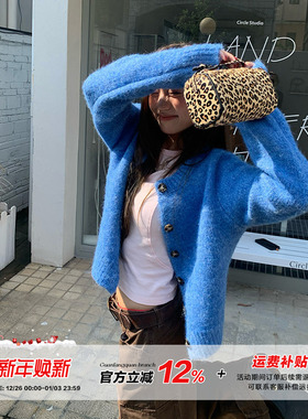 橘子树在哪儿韩系软糯针织开衫女秋季设计感外穿显瘦气质百搭上衣