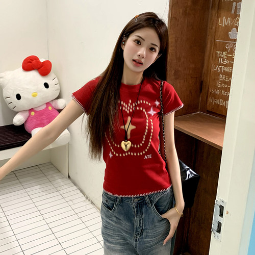 橘子树在哪儿美式印花短袖t恤女