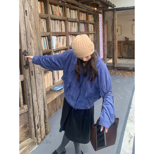 橘子树在哪儿复古翻领麂皮外套女