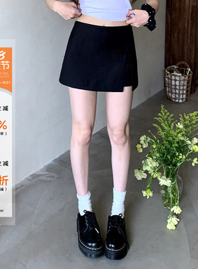 橘子树在哪儿黑色半身裙女春夏韩系百搭遮肉显瘦气质包臀a字裤裙
