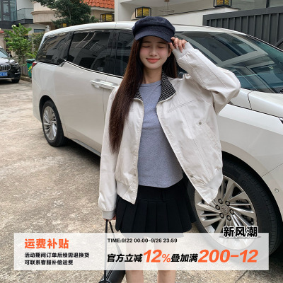 橘子树在哪儿美式复古翻领外套女