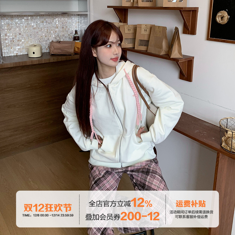 橘子树在哪儿小众加绒连帽卫衣