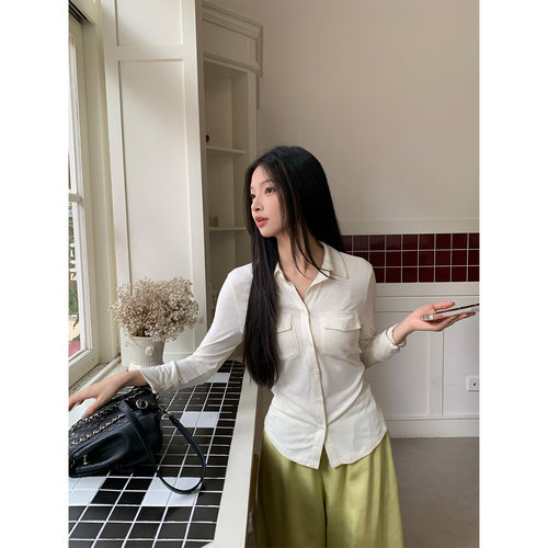橘子树在哪儿竹节棉八分袖衬衫女