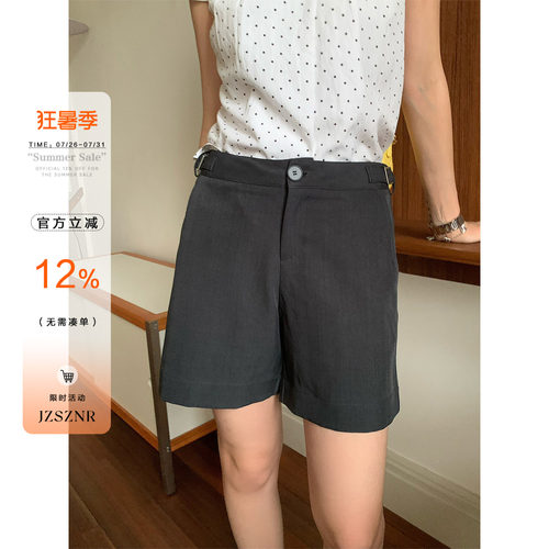 橘子树在哪儿复古西装短裤女夏季