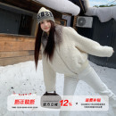 橘子树在哪儿韩系大毛领毛毛外套女冬巨好看保暖软糯显瘦环保皮草