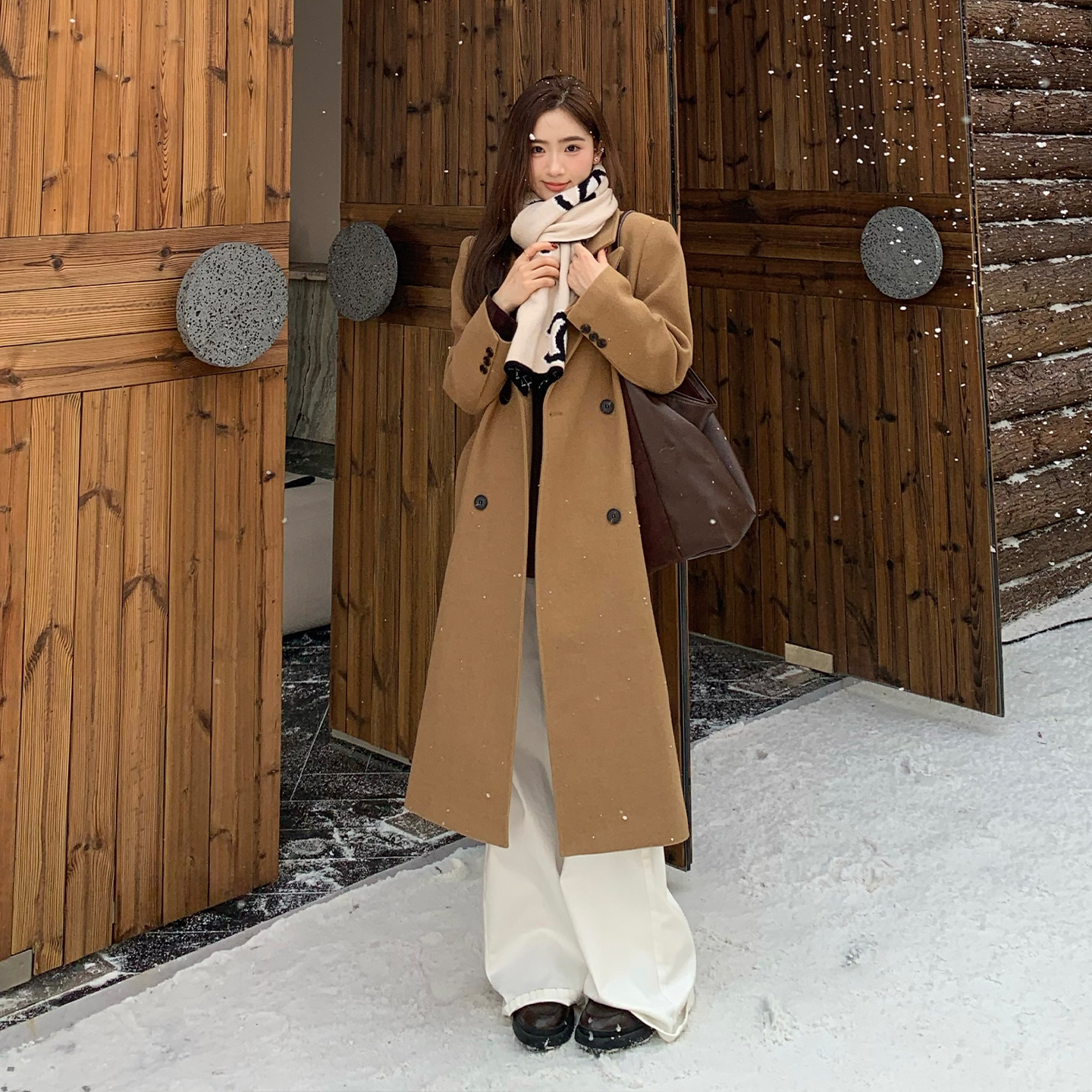 橘子树在哪儿韩系双排扣呢子大衣