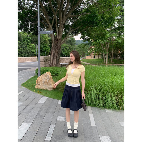 橘子树在哪儿复古五分半身裙女夏