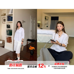 5折款 微透纯棉罩衫 橘子树在哪儿简约V领防晒长袖 夏季 上衣 衬衫