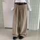 垂感阔腿拖地百搭裤 女秋季 橘子树在哪儿卡其色牛仔裤 子 5折款