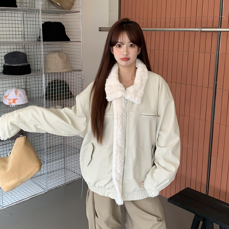 橘子树在哪儿美式复古皮毛一体外