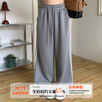 橘子树在哪儿复古三杠休闲裤女秋