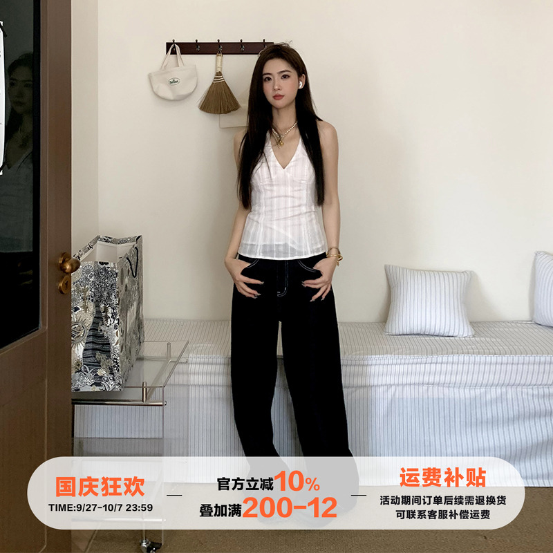 橘子树在哪儿纯欲挂脖吊带背心女