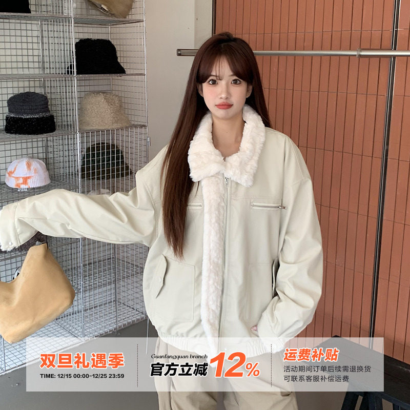 橘子树在哪儿美式复古皮毛一体外