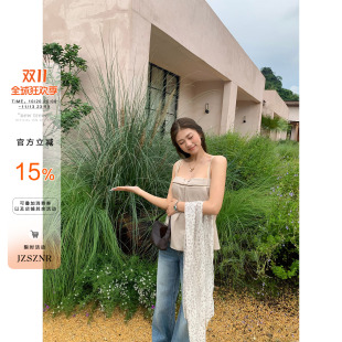 【价】橘子树在哪儿韩系蝴蝶结吊带背心女细肩带显瘦甜酷上衣