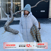 橘子树在哪儿连帽中长款 羽绒服女冬季 加厚保暖宽松百搭双拉链外套