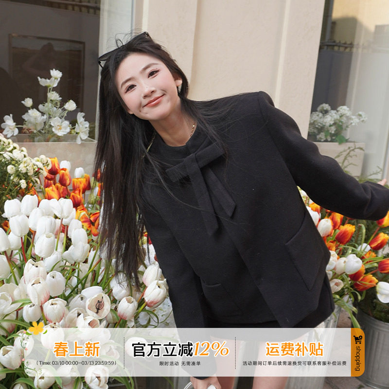 【清仓价】橘子树在哪儿小香风毛呢套装女冬季羽绒外套裙子两件套